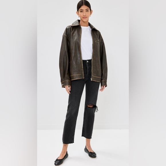 Levi's Wedgie Straight Leg Fray Raw Hem Distressed High Waist Button Fly Jeans - Picture 3 of 15